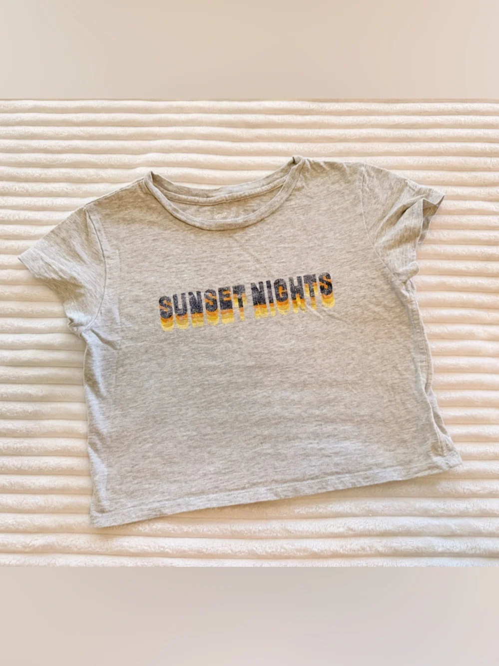 aerie Gray 'Sunset Nights' Short Sleeve Graphic Tee